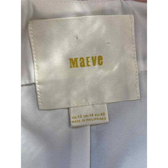 Maeve Anthropologie | Tailored Blue & White Floral Shift Dress | Size 10 - Picture 7 of 7